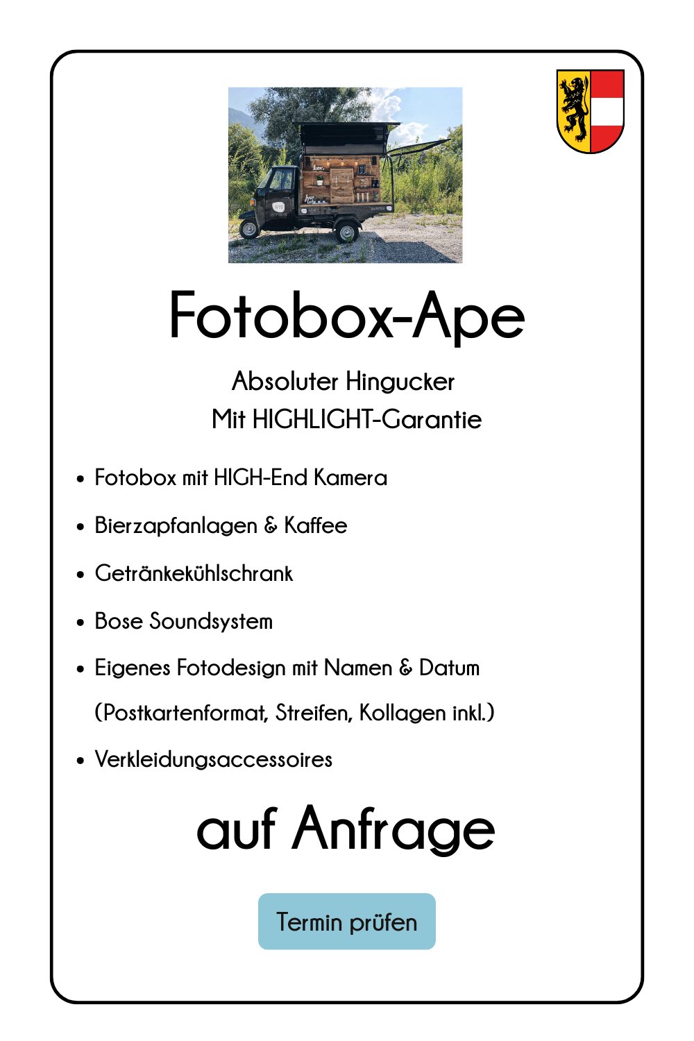 Fotobox Ape Salzburg